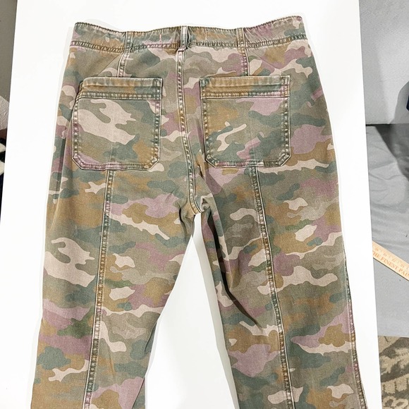 Anthropologie Slim Camo Button Fly Jefferson Utility Pants Size 28 - Picture 5 of 11